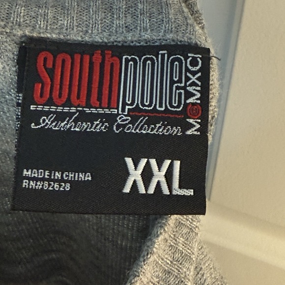 VTG South Pole Sweater Vest Mens XXL Gray Red Argyle Pattern Academia Y2K - Picture 5 of 6